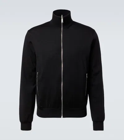Prada Reversible Virgin Wool And Re-nylon Jacket In Black