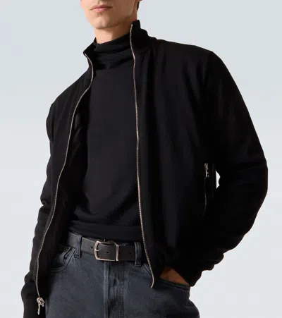 Prada Reversible Virgin Wool And Re-nylon Jacket In Black
