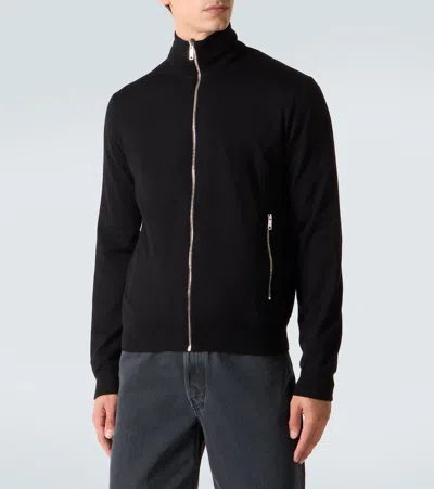 Prada Reversible Virgin Wool And Re-nylon Jacket In Black
