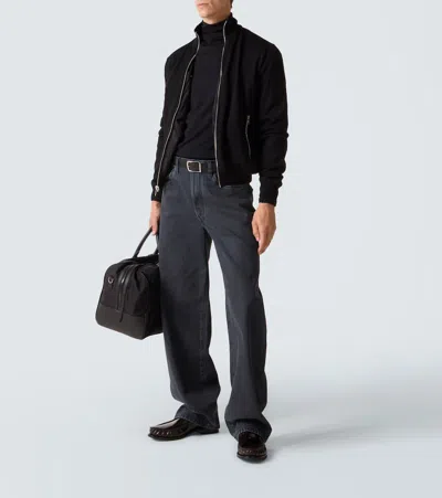 Prada Reversible Virgin Wool And Re-nylon Jacket In Black