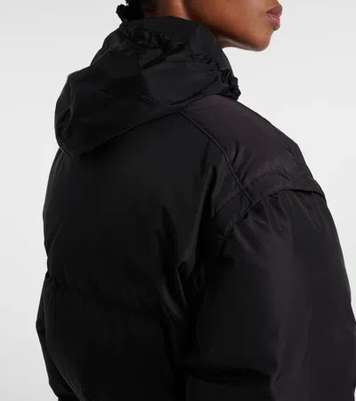 Prada Re-nylon Cropped Down Jacket In Black