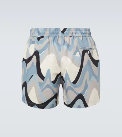 Frescobol Carioca Rio Printed Swim Trunks In Blue