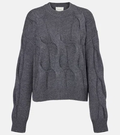 Lisa Yang Sammie Cable-knit Cashmere Sweater In Gray