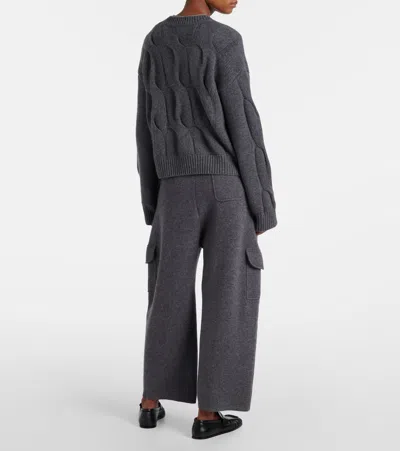 Lisa Yang Sammie Cable-knit Cashmere Sweater In Gray
