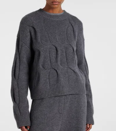 Lisa Yang Sammie Cable-knit Cashmere Sweater In Gray