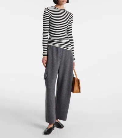 Lisa Yang Vivian Striped Cotton And Cashmere Top In Multi