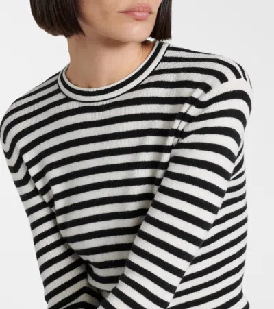Lisa Yang Vivian Striped Cotton And Cashmere Top In Multi