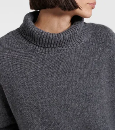 Lisa Yang Heidi Cashmere Turtleneck Sweater In Gray