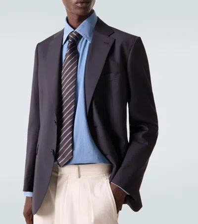 Thom Sweeney Denim Shirt In Multi