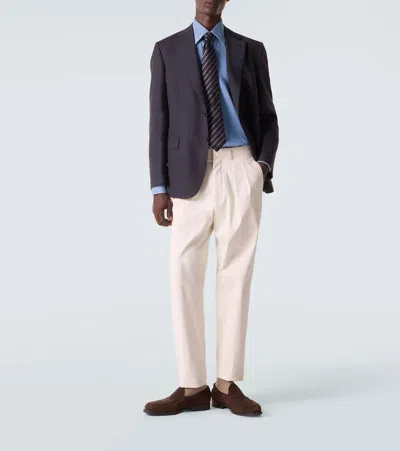 Thom Sweeney Denim Shirt In Multi