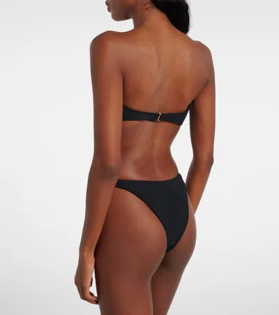 Same Rosette Floral-appliqué Bikini Bottoms In Animal Print