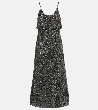 Rabanne Sequin-layered Midi Dress In Multi