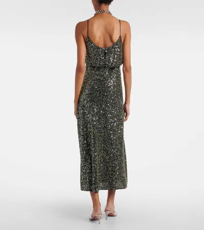 Rabanne Sequin-layered Midi Dress In Multi