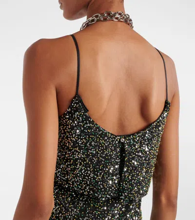 Rabanne Sequin-layered Midi Dress In Multi