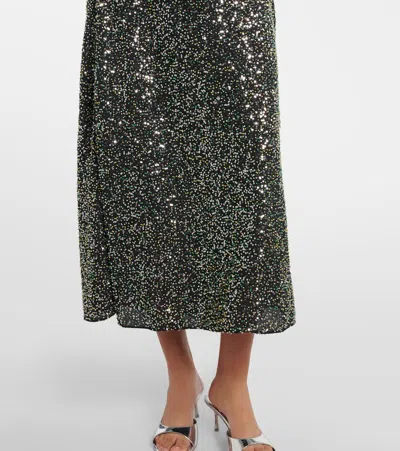 Rabanne Sequin-layered Midi Dress In Multi