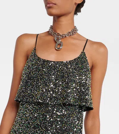 Rabanne Sequin-layered Midi Dress In Multi