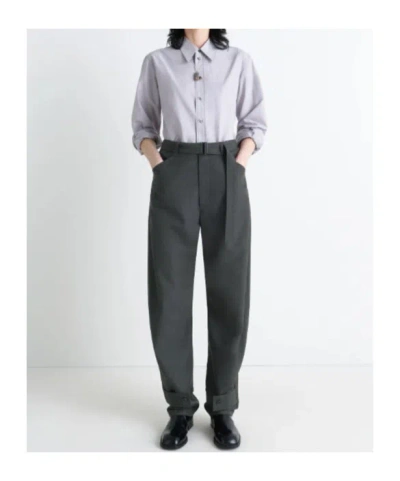 Lemaire Curved Tailored Pants In Black