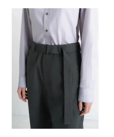 Lemaire Curved Tailored Pants In Black