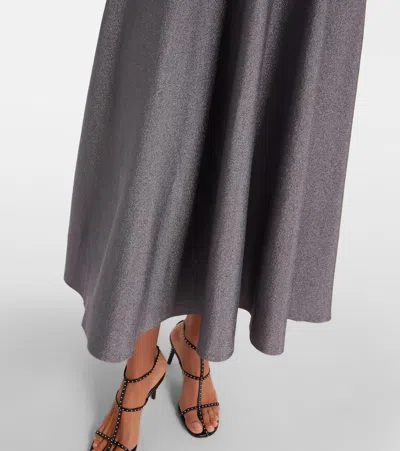 Khaite Melina Halterneck Lamé Maxi Dress In Multi