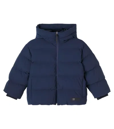 Il Gufo Hooded Down Jacket In Blue