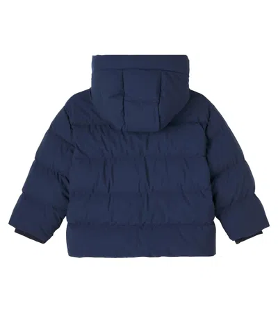 Il Gufo Hooded Down Jacket In Blue