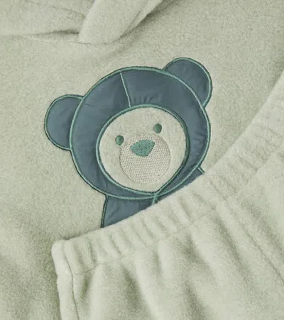 Il Gufo Baby Embroidered Hoodie And Sweatpants Set In Orange