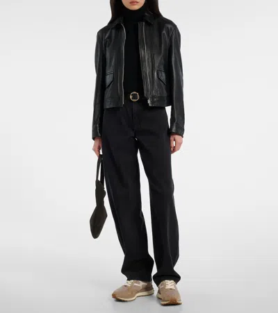 Veronica Beard Valentina Suede-trimmed Leather Sneakers In Multi