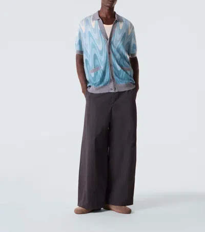 Frescobol Carioca Romero Wool And Cashmere Cardigan In Blue