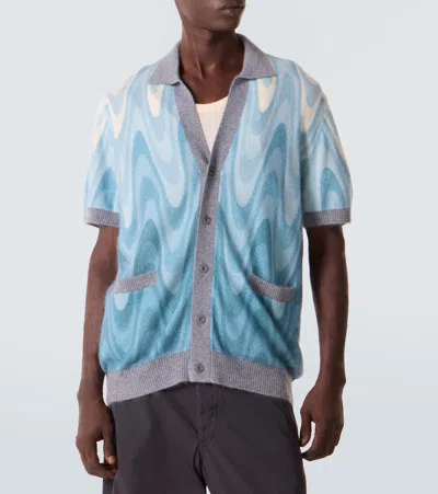 Frescobol Carioca Romero Wool And Cashmere Cardigan In Blue