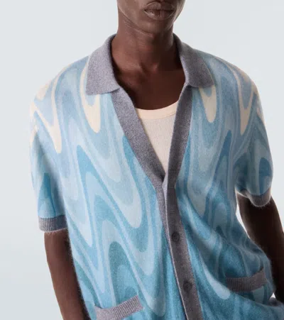 Frescobol Carioca Romero Wool And Cashmere Cardigan In Blue