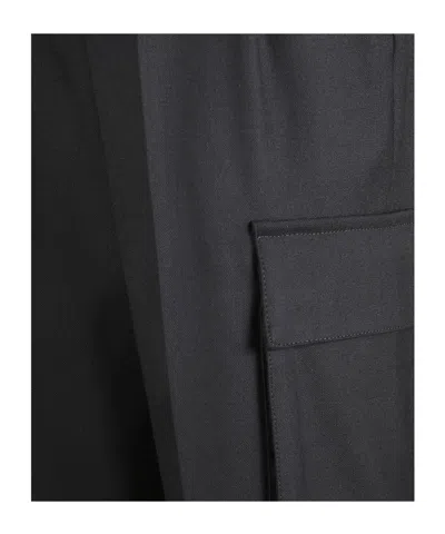 Herno Pleated Cargo Trousers In Black