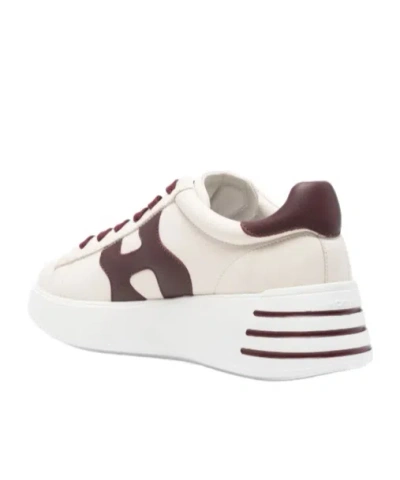 Hogan Rebel Leather Platform Sneakers In Purple