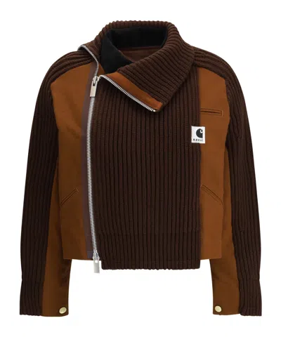 Sacai X Carhartt Layered Jacket In Black