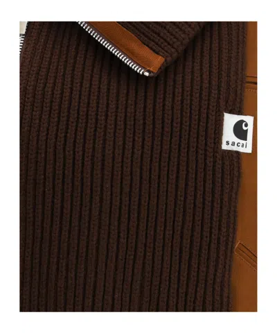 Sacai X Carhartt Layered Jacket In Black