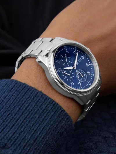 Guess Usa Multi-function 44mm In Blue
