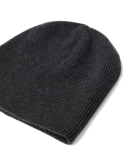Brunello Cucinelli Cashmere Rib Beanie In Gray