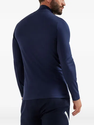 Brunello Cucinelli Print Turtleneck T-shirt In Blue