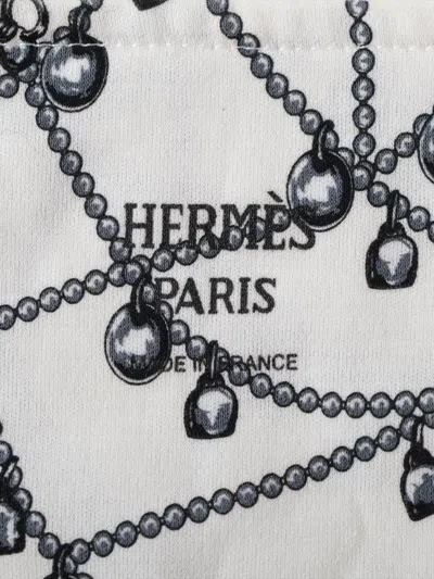 Pre-owned Hermes 2000s Chain-print T-shirt In White