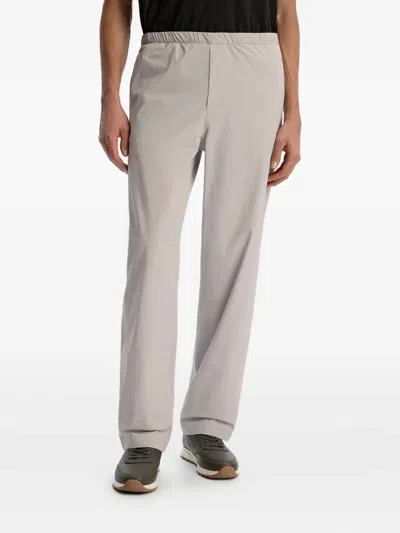 12 Storeez Elasticated Tech-shell Trousers In Gray