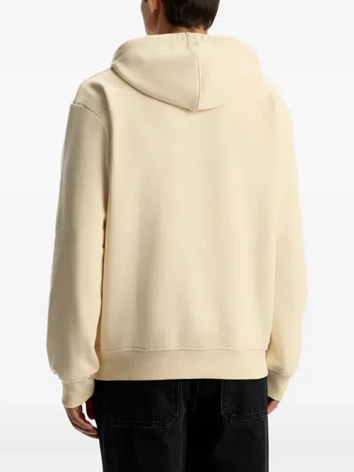 12 Storeez Zip Peached Terry Hoodie In Neutral