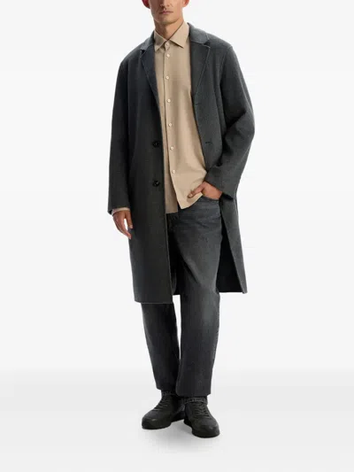 12 Storeez Cotton Flannel Shirt In Brown