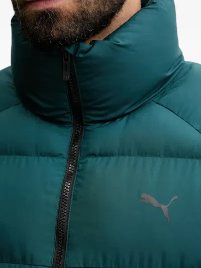 Puma Mono Zip Puffer Jacket In Green
