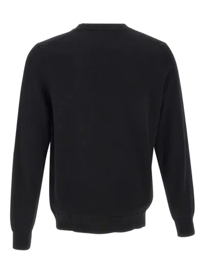 Diktat Diamond-weave Crew-neck Sweater In Black