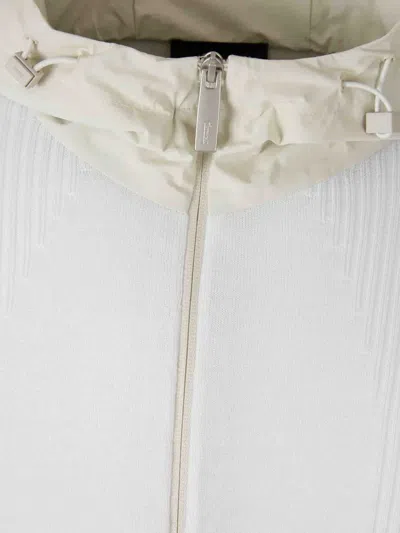 Laminar Ribbed Hooded Knit Sweater In White