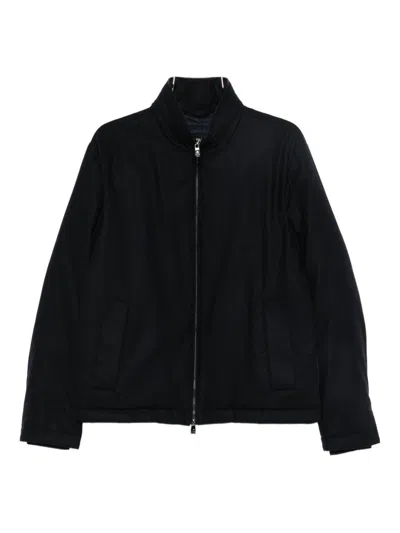Corneliani Zip-up Bomber Jacket In Black