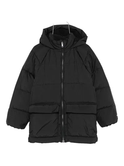 The North Face Kids Hooded Down Jacket In Black