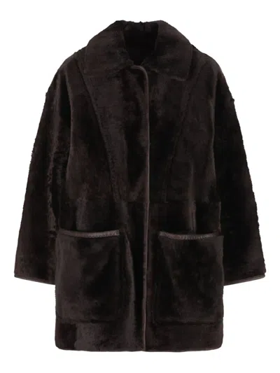 Max Mara Reversible Coat In Brown