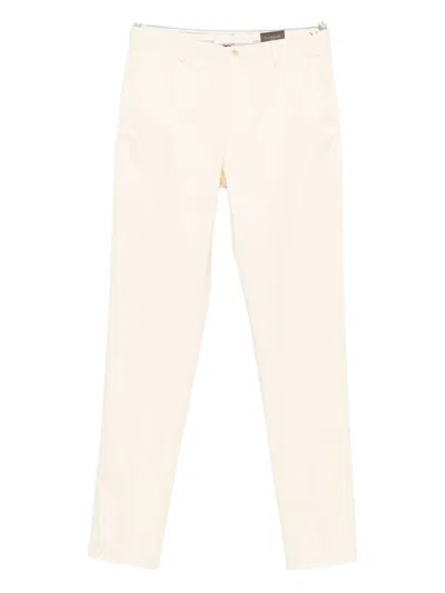 Incotex White Regular Fit Trousers In Multi