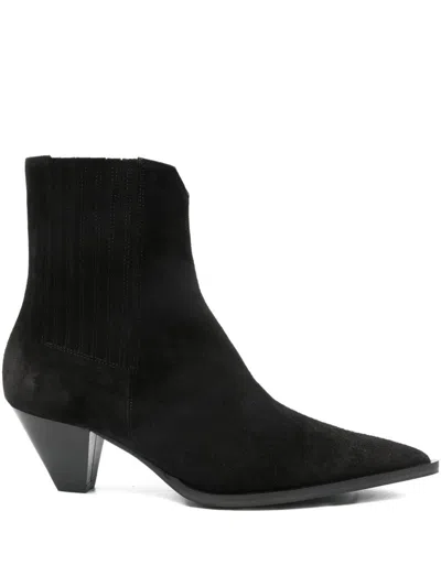 Cenere Calzature Cenere Gb Suede Leather Ankle Boot In Black