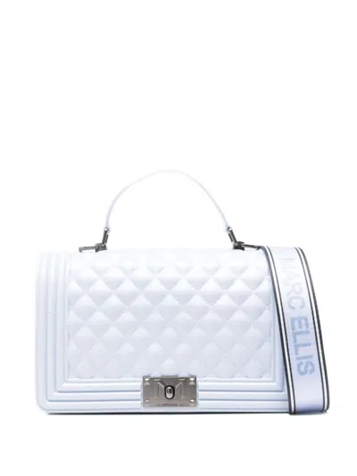 Marc Ellis Sky Blue Quilted Shoulder Bag In Blue